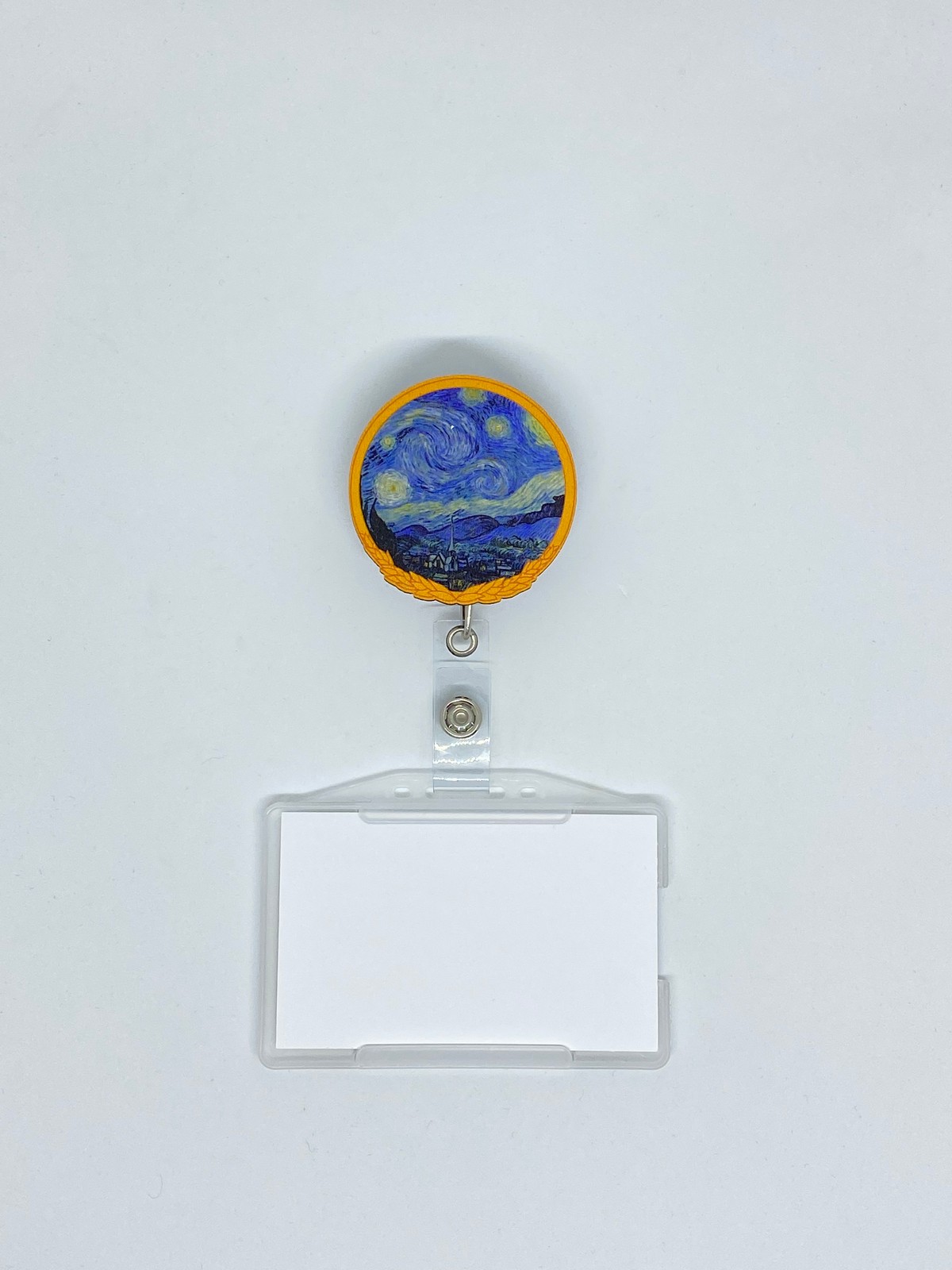 Van Gogh Tablo Temalı Yoyo Kartlık Yoyo Yaka Kartlığı