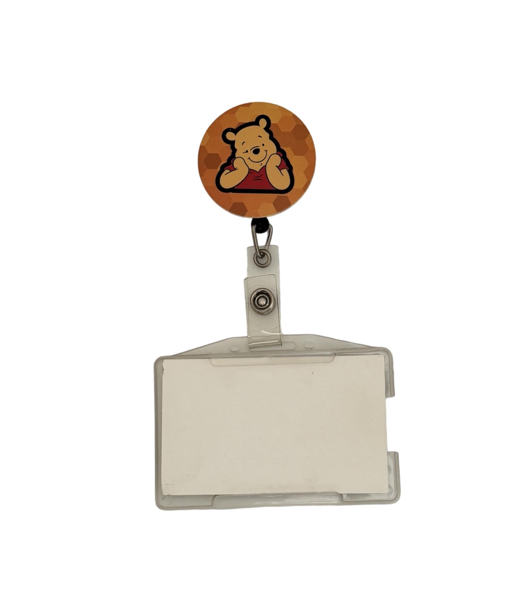 Winnie The Pooh Temalı Metal Yoyo Kartlık Yoyo Yaka Kartlığı