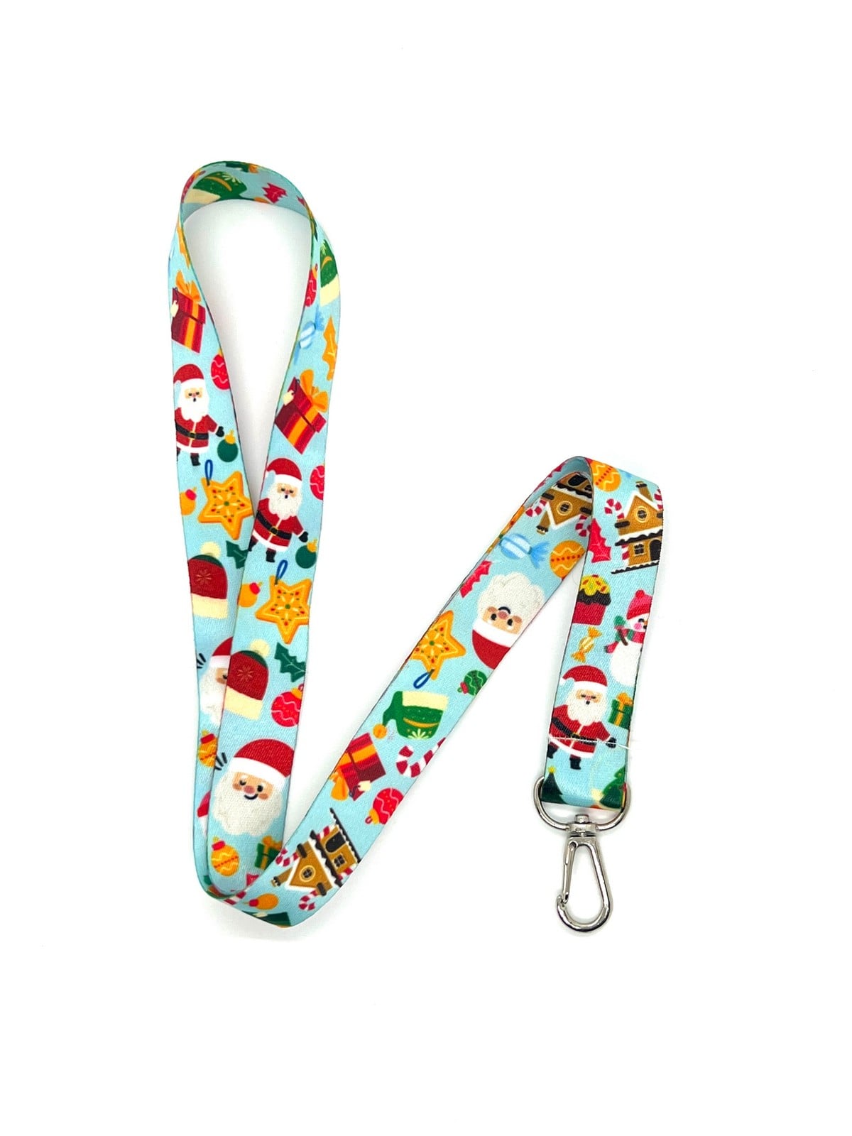 Yılbaşı Noel Baba 2 Temalı Boyun İpi Kart Askısı