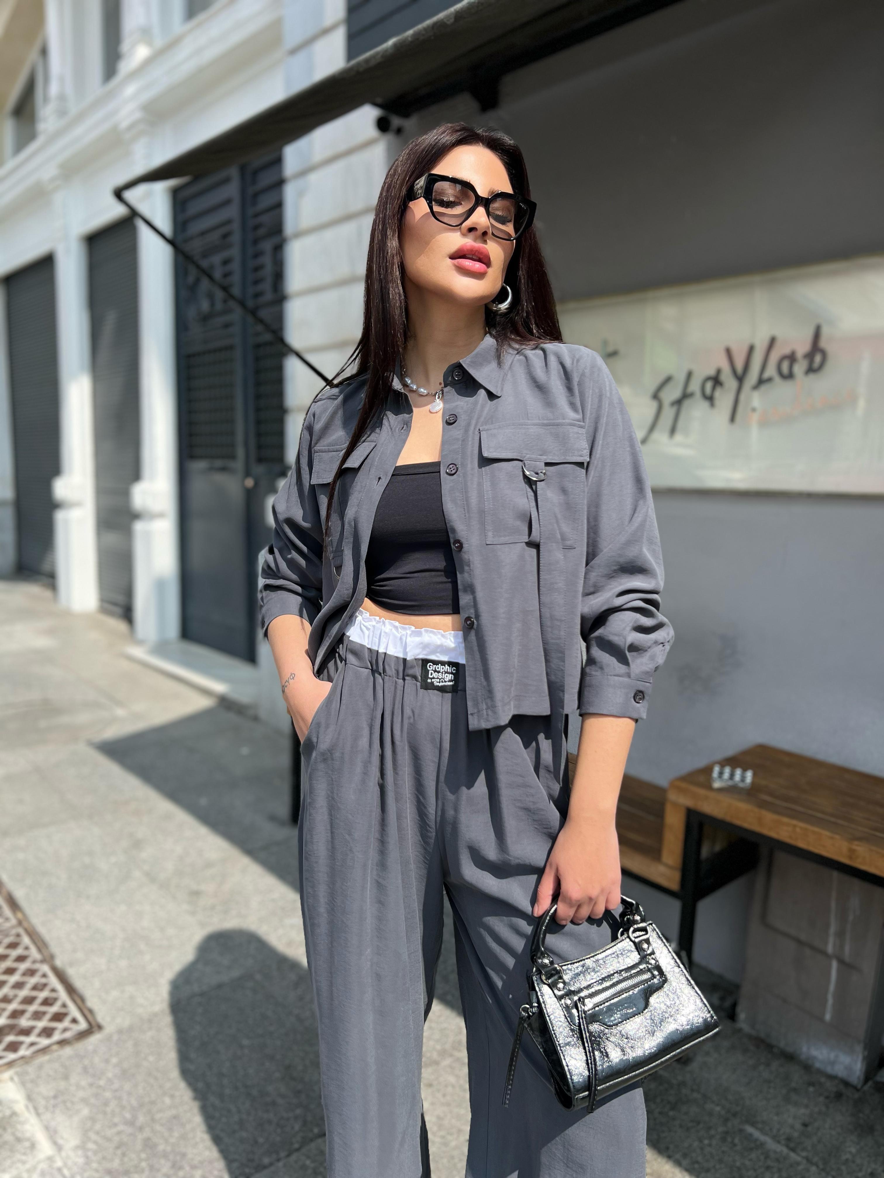 Cep Tokalı Takım Gri