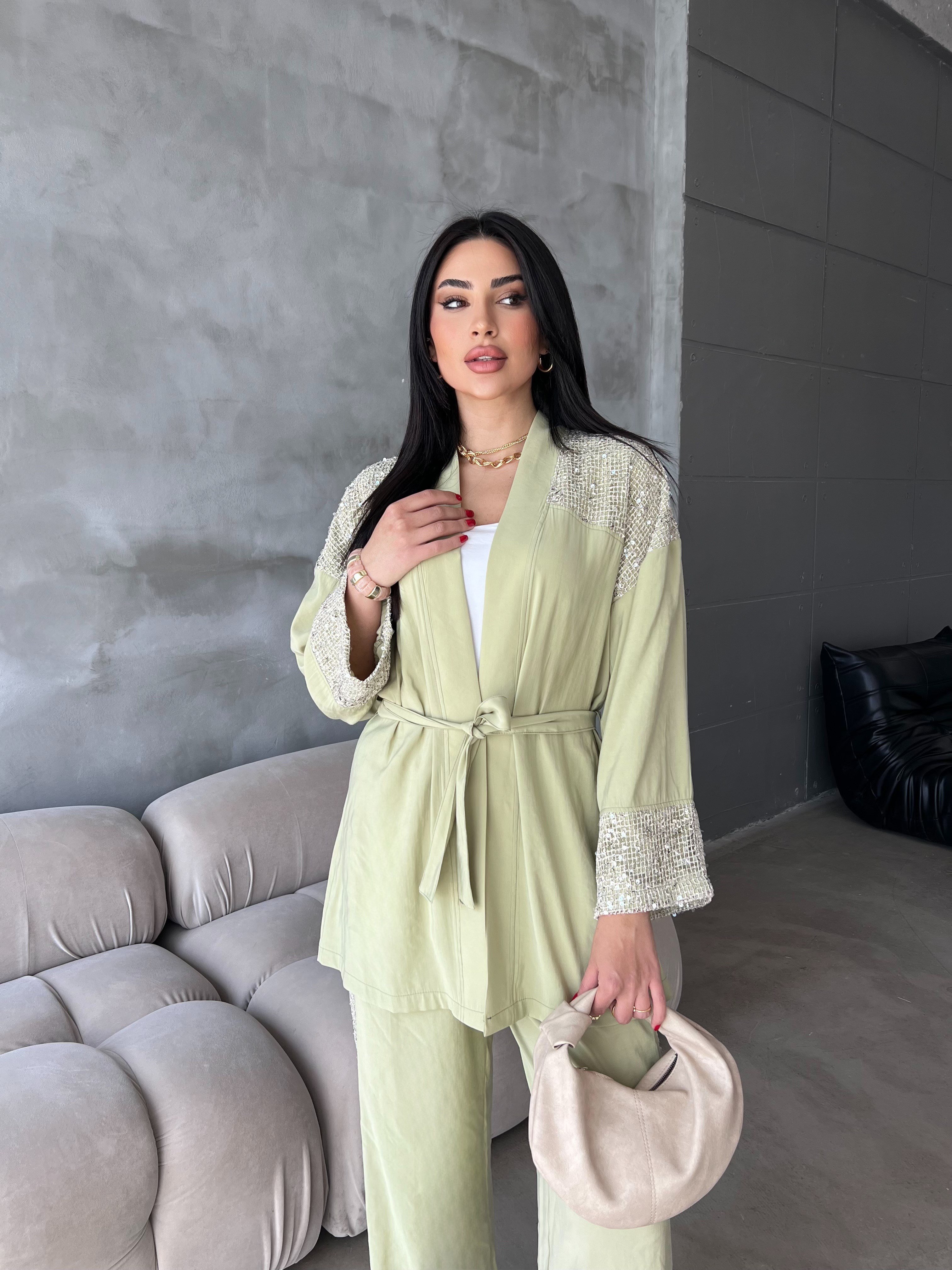 ikili kimono takım yeşil 