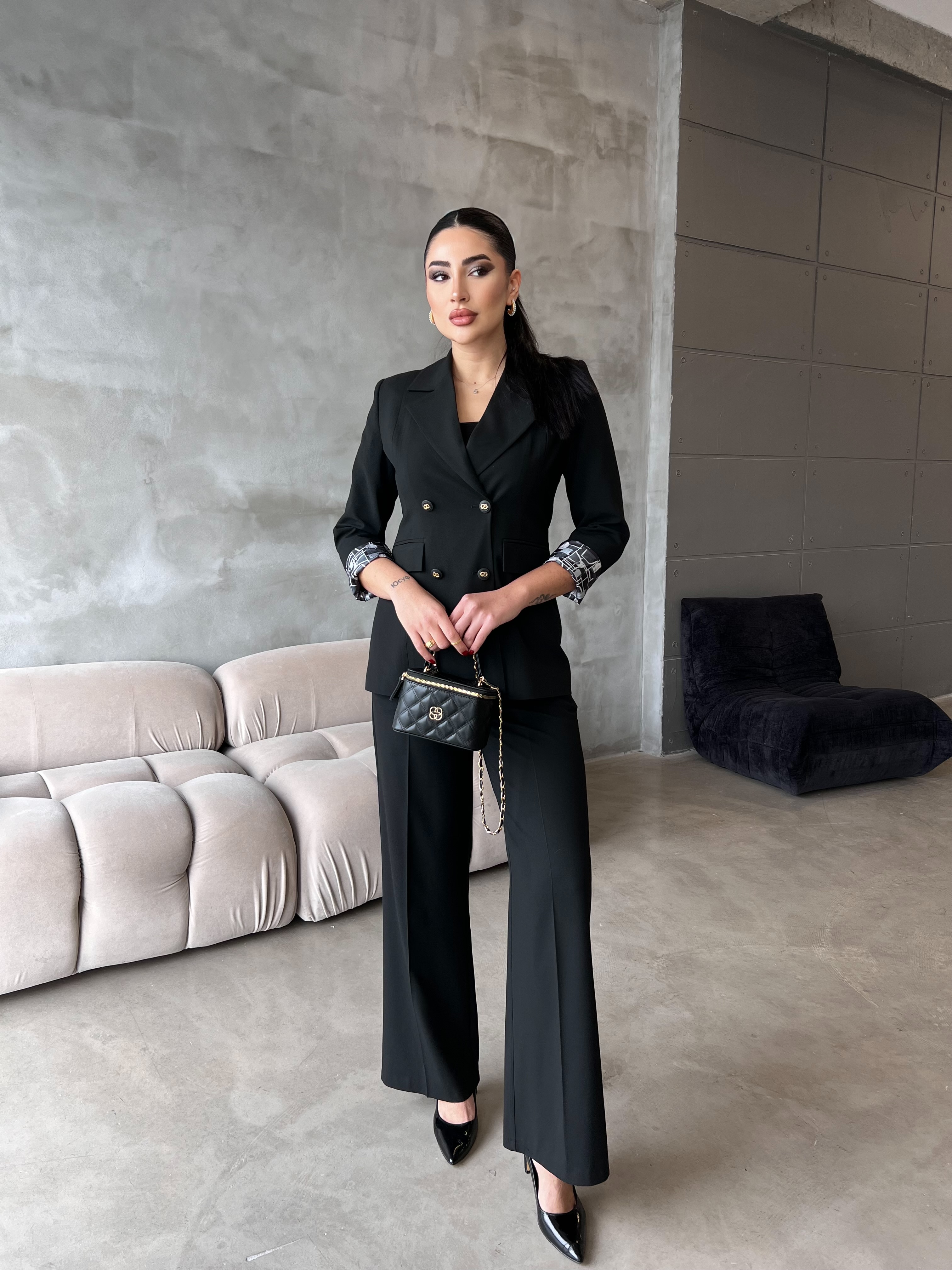 Bella İkili Ceket Takım Siyah