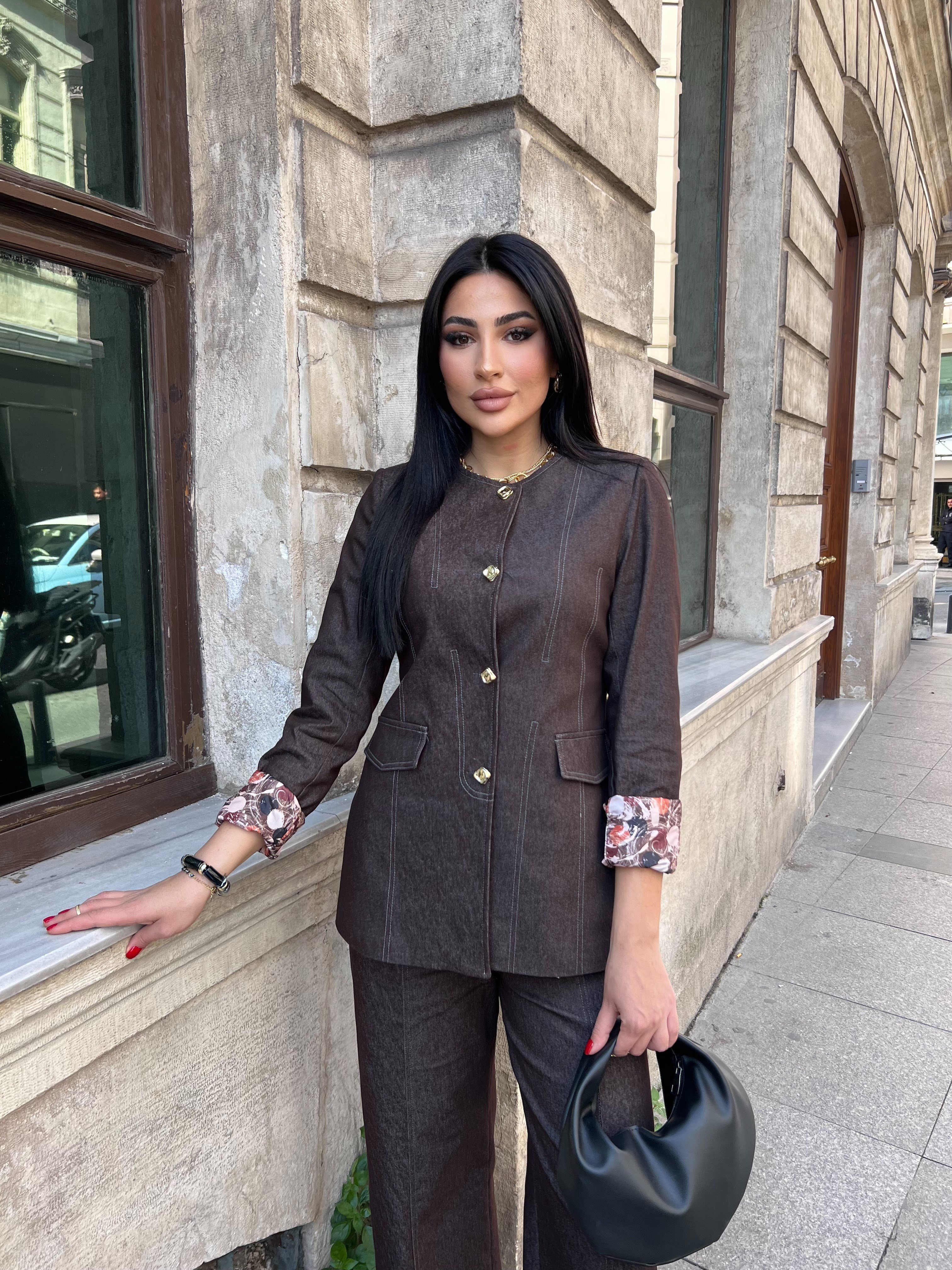 nova denim takım kahve