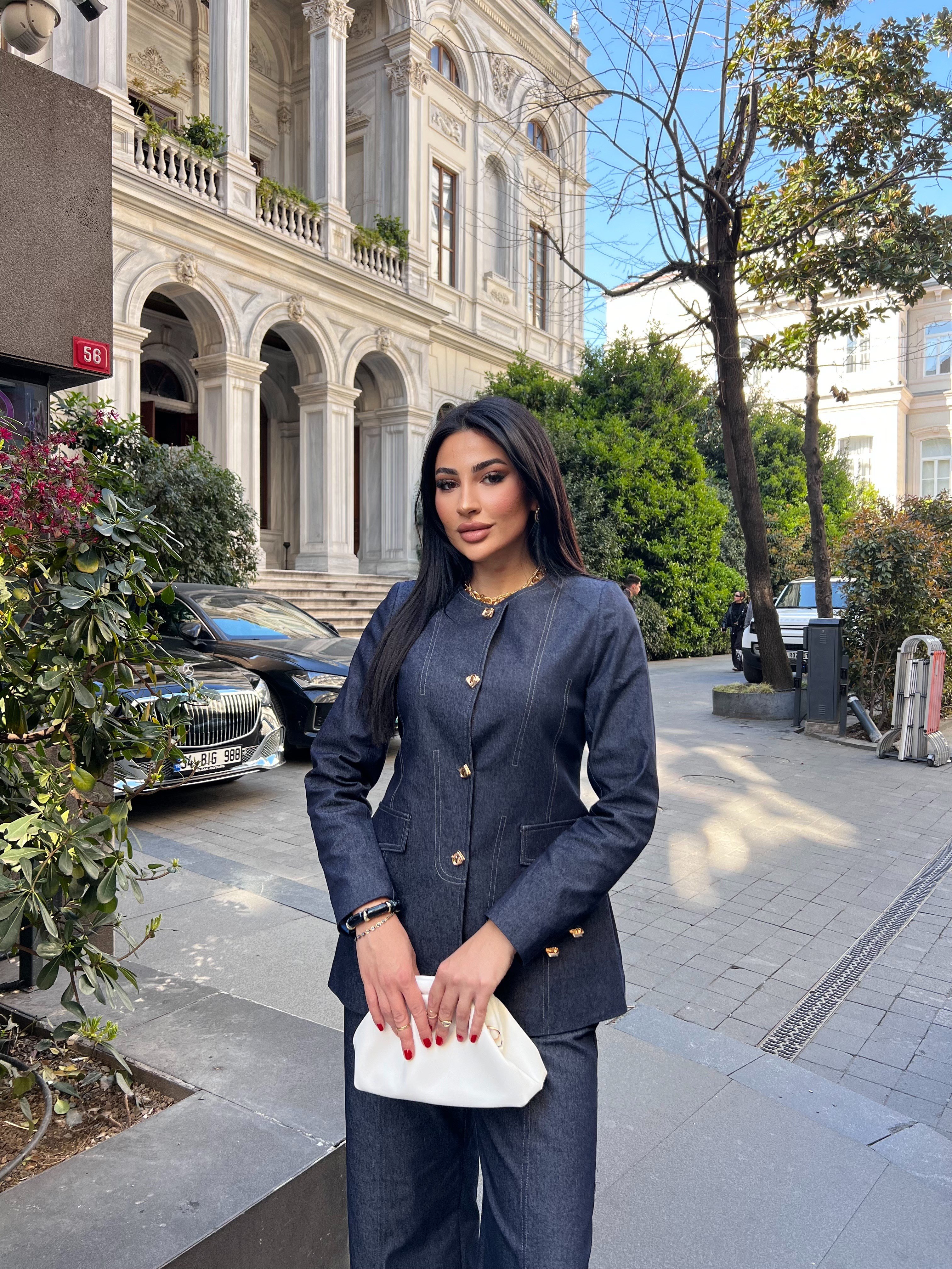 nova denim takım mavi