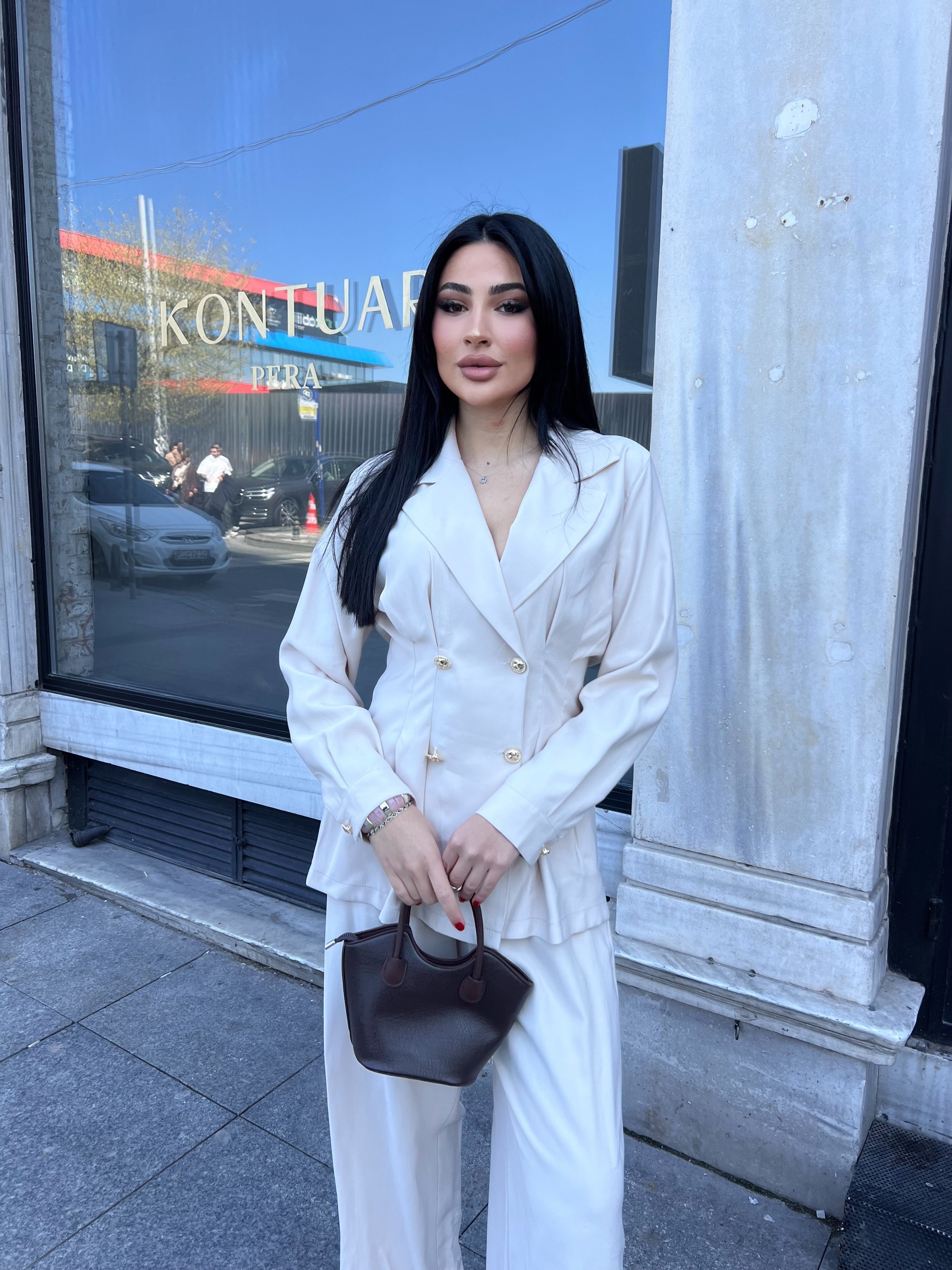 siena gold düğmeli takım taş