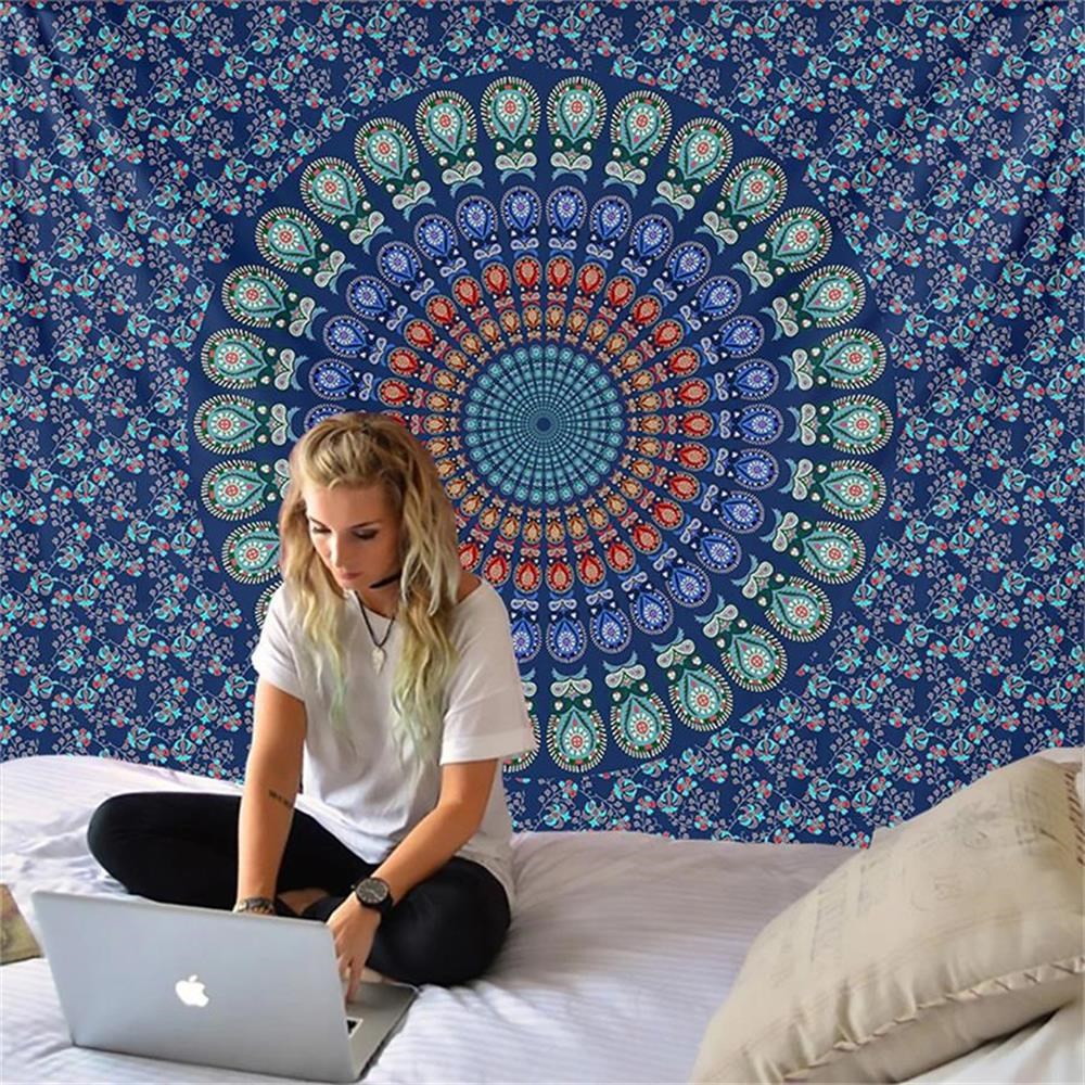 70 X 100 Cm Peacock Illusion Duvar Halısı