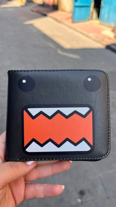Antrasit Domo Kun Face Erkek Cüzdan