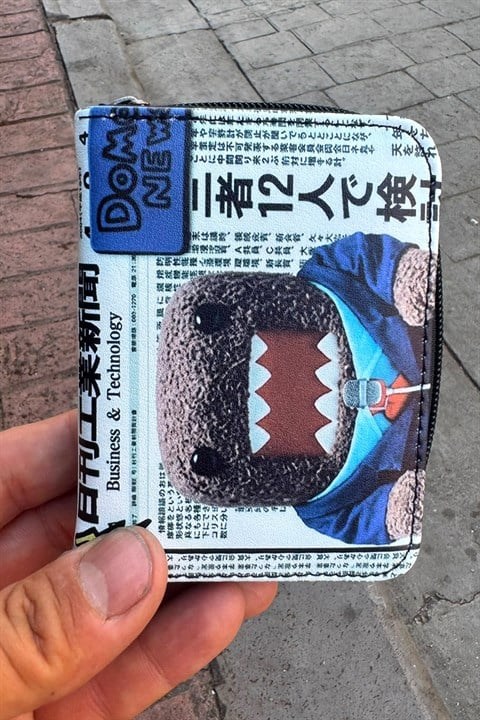 Beyaz Domo Kun Correspondent Unisex Cüzdan
