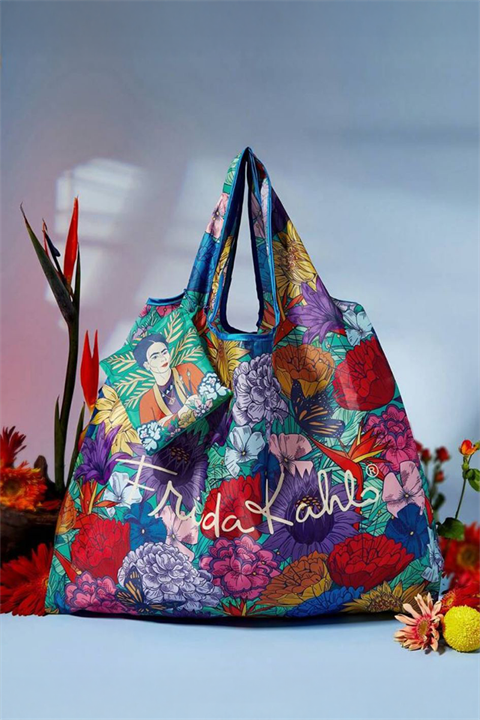 Frida Kahlo Polyester Katlanabilir Bez Çanta
