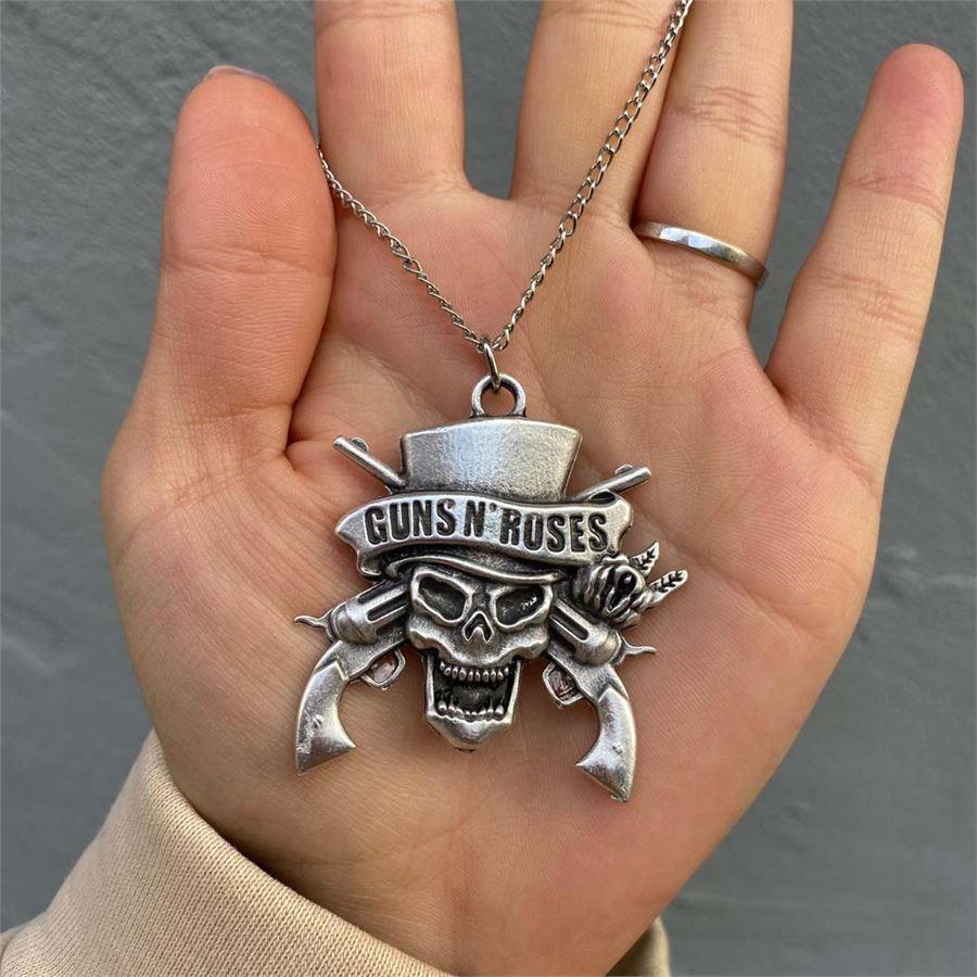 Guns N' Roses Skull Kolye 