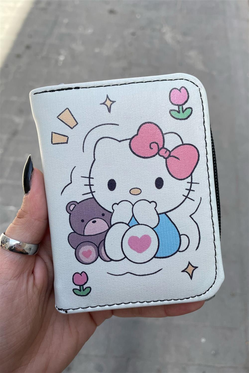 Hello Kitty Tulip Bear Kısa Cüzdan