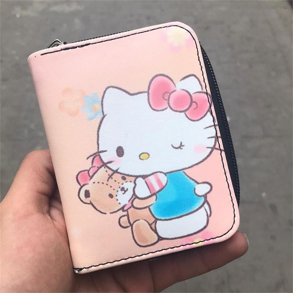 Pembe Hello Kitty Blink To Teddy Kısa Cüzdan