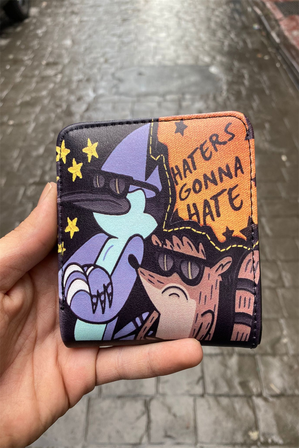 Regular Show Mordecai & Rigby Haters Gonna Hate Erkek Cüzdan
