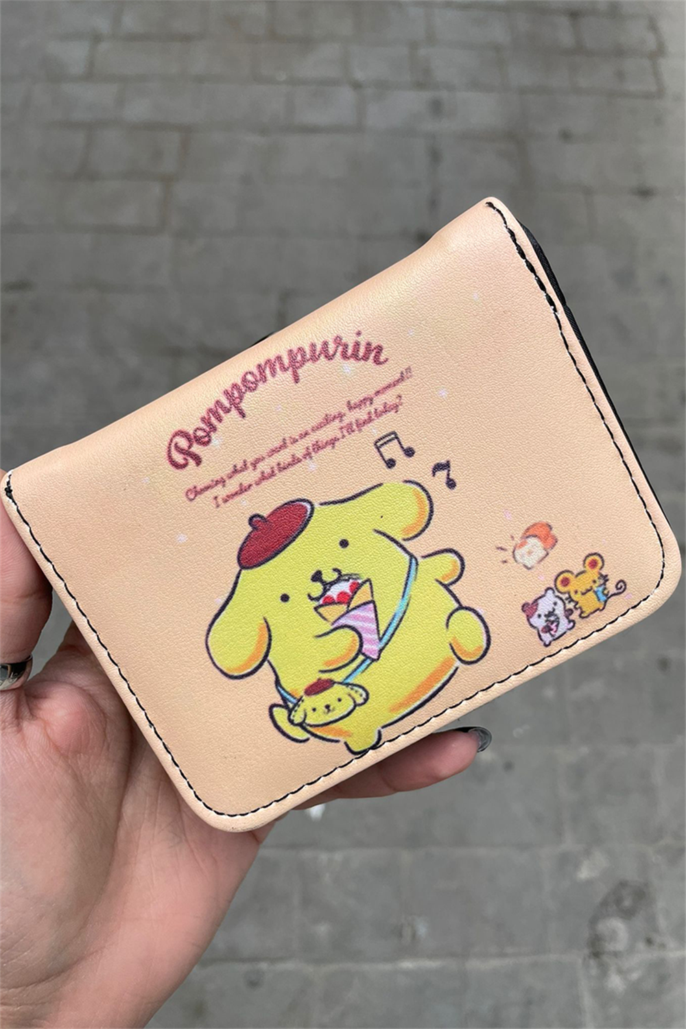Sanrio Series: Pompompurin Friends With Shopping Kısa Cüzdan