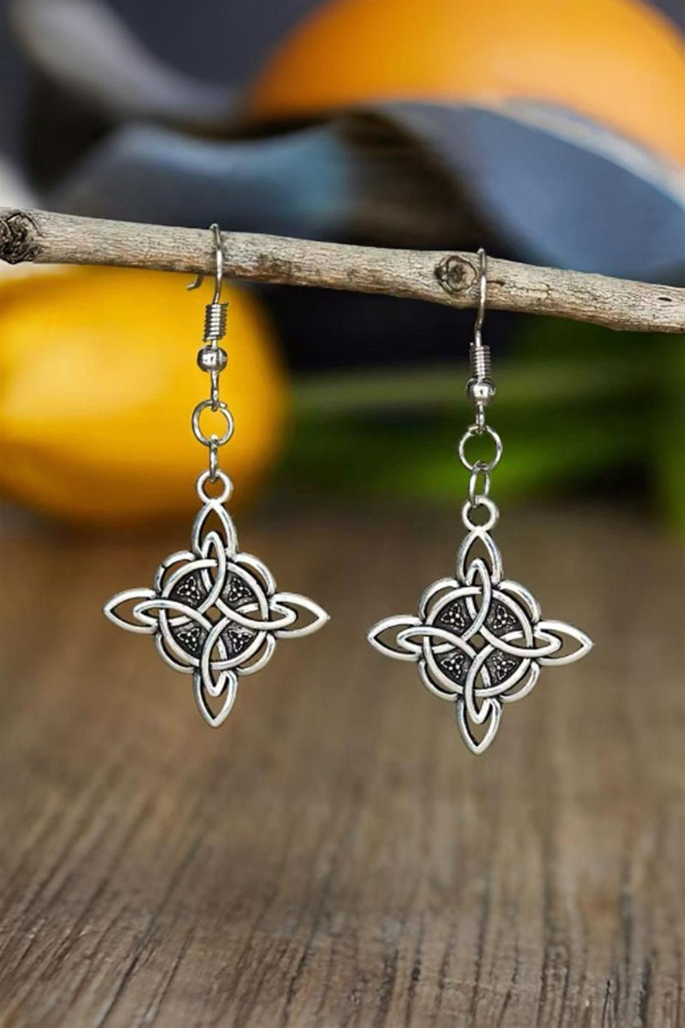 Silver Vintage Cadı Düğüm Küpe
