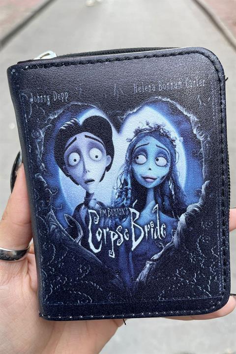 Siyah Corpse Bride(Ölü Gelin) Victor Ve Emily Kısa Cüzdan