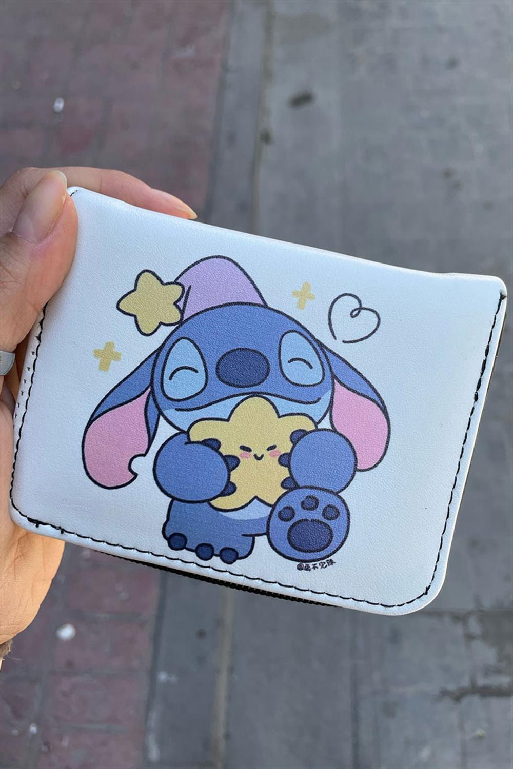 Stitch Star Hug Kısa Cüzdan