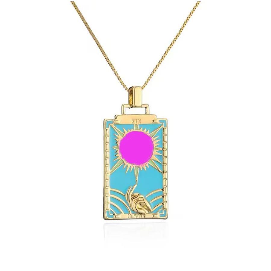 The Lovers Sole Tarot Gold Çelik Kolye