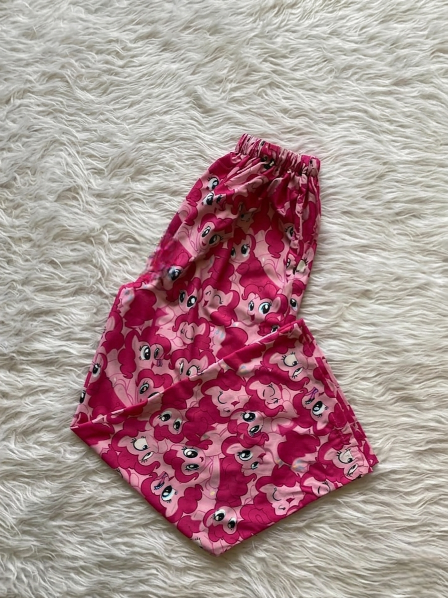 Kırmızı My Little Pony Pinkie Pie Desenli Şık Alt Pijama