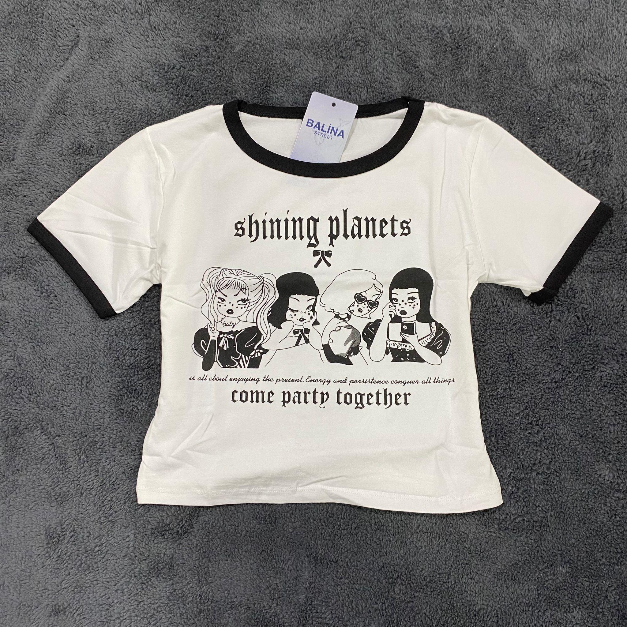 Shining Planets Kısa Kollu Bluz