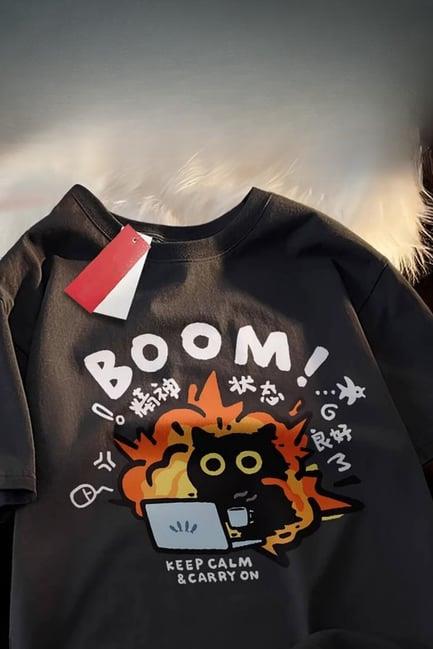 Siyah Boom Keep Calm & Carry On Unisex T-shirt