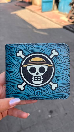 Mavi Anime One Piece Erkek Cüzdan