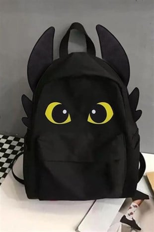 Siyah Ejderhanı Nasıl Eğitirsin Gecenin Öfkesi Unisex Sırt Çantası