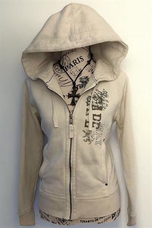 Ekru Cape Harajuku Y2K Crop Hırka