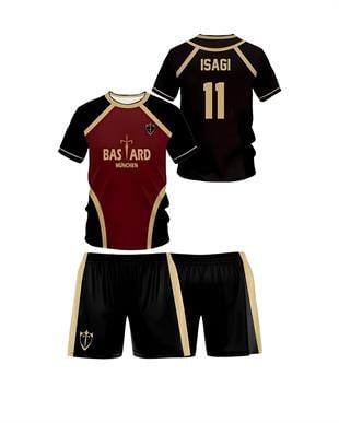 Siyah Bordo Anime Blue Lock Isagi 11 Unisex Forma Takımı