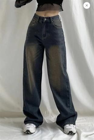 Tech Kahverengi Yıkamalı Baggy Jean Unisex Kot Pantolon