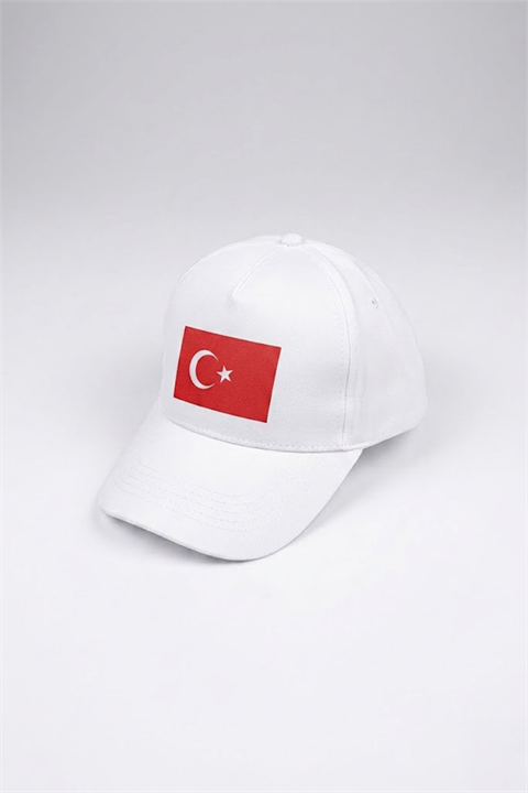 Beyaz Türk Bayrağı Baseball Şapka