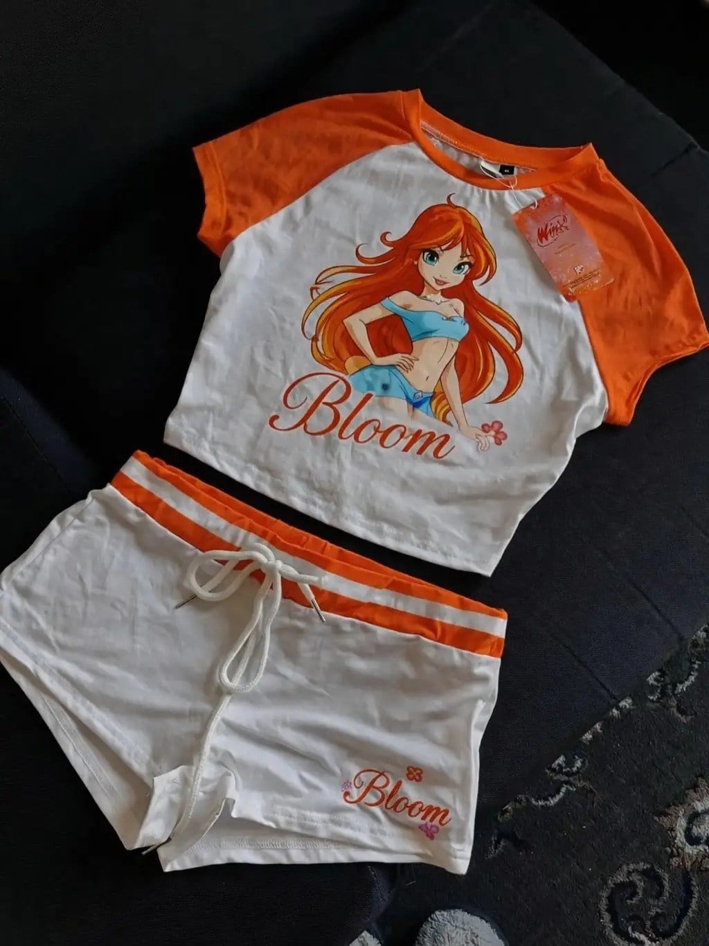 Bloom Dream Turuncu Şortlu Takım