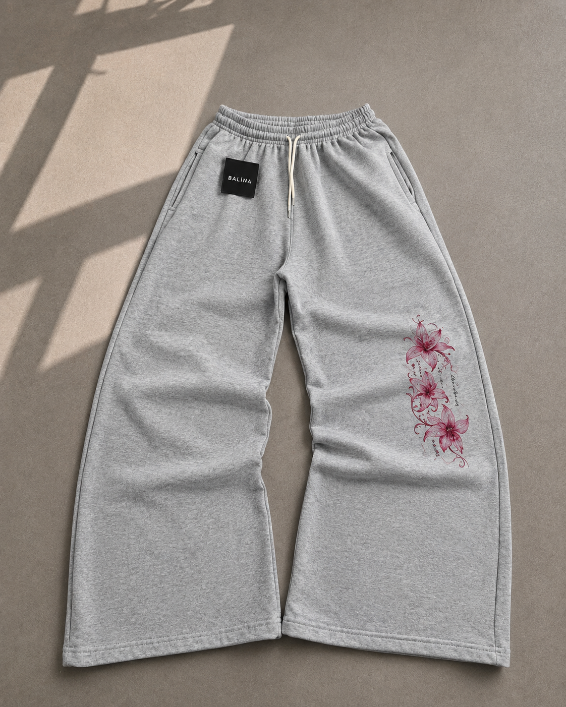 Flower Baggy Kalıp Unisex Eşofman Altı