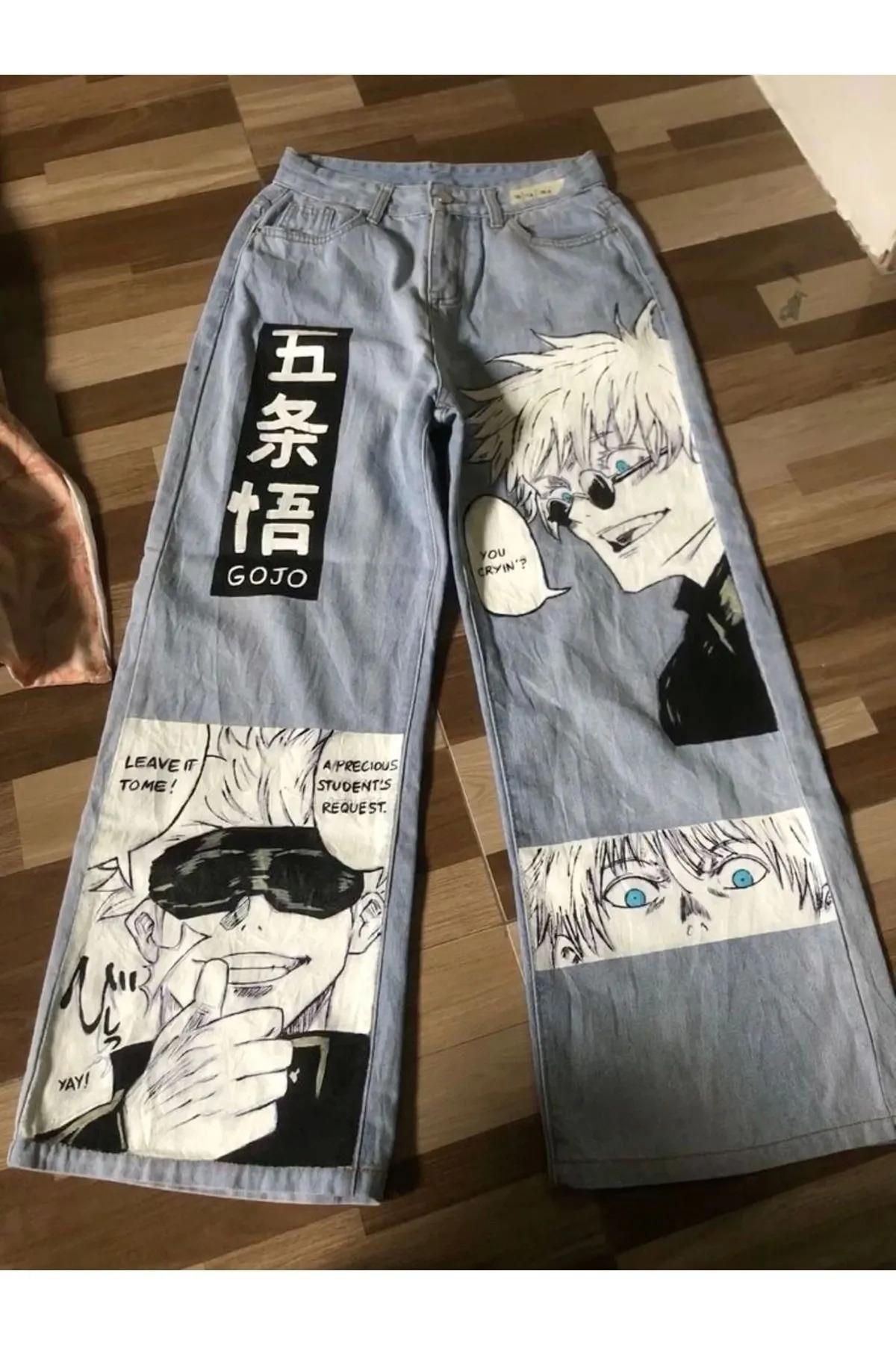 Jujutsu Kaisen Gojo Manga Baskılı Premium Baggy Pantolon