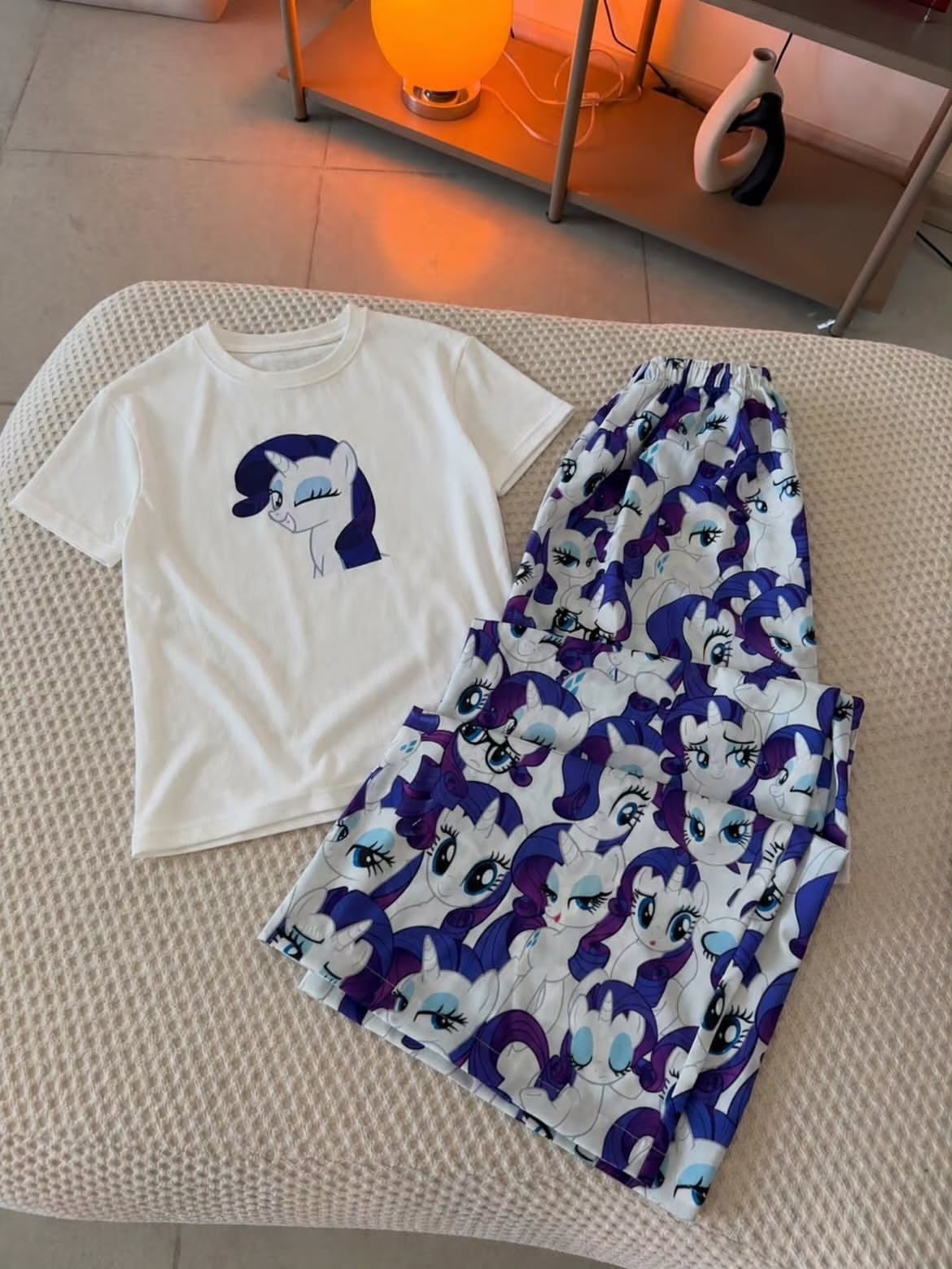Lacivert My Little Pony Rarity Desenli Şık T-shirt  Alt Üst Takım