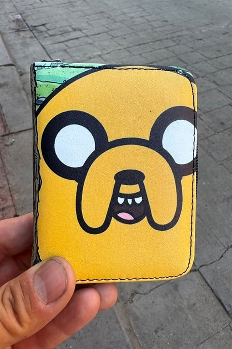Mavi Adventure Time Finn And Jack Face Unisex Cüzdan