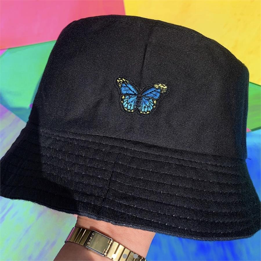 Mavi Butterfly - Kelebek Bucket Şapka