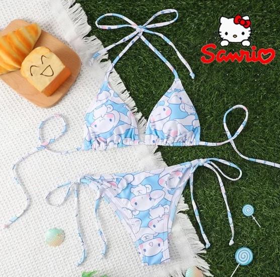Mavi Cinnamoroll Desenli Y2K Bikini Takımı