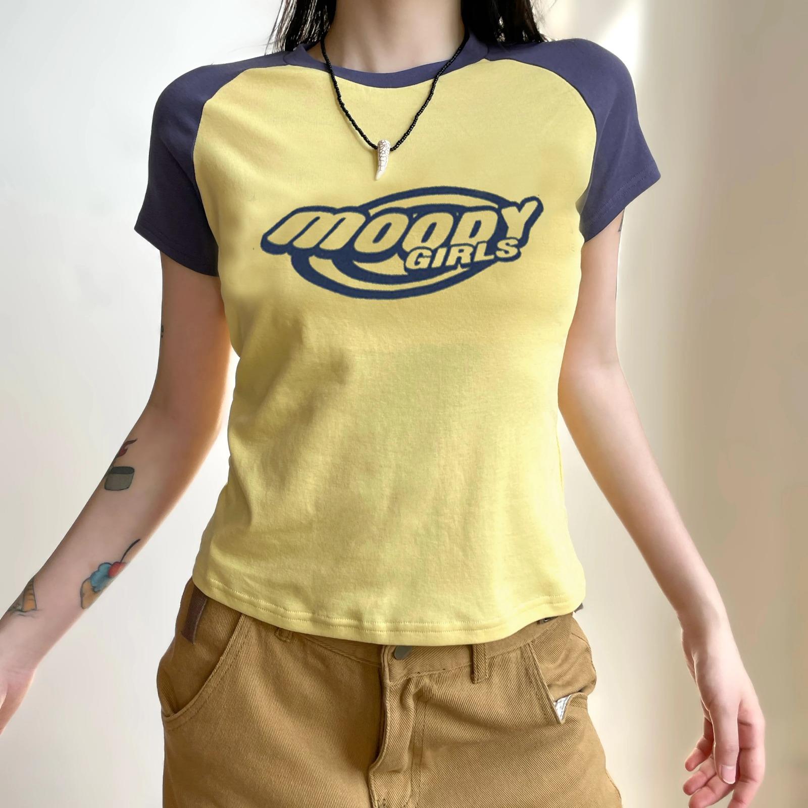 Moody Girls Yeşil Raglan Yarım T-Shirt