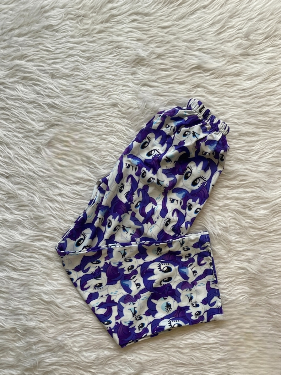 Mor My Little Pony Rarity Desenli Şık Alt Pijama