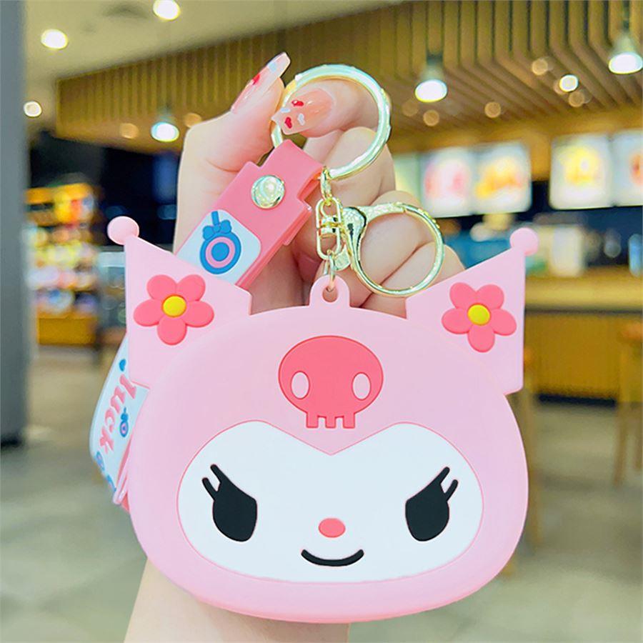 Pembe Anime Kuromi Silikon Bozuk Para Cüzdanı