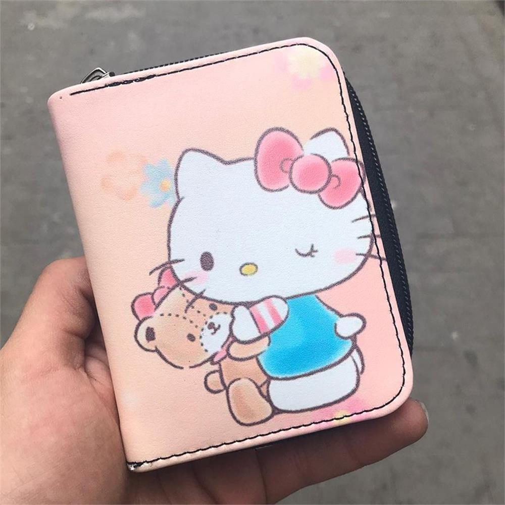 Pembe Hello Kitty Blink To Teddy Kısa Cüzdan