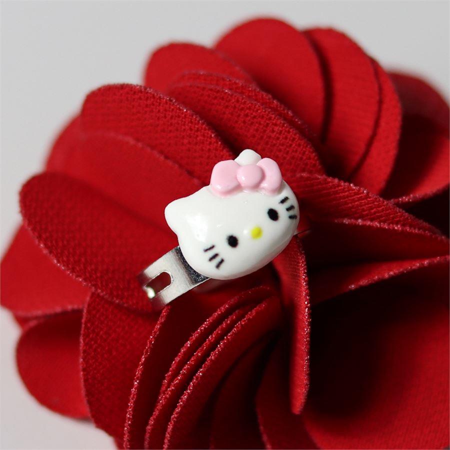 Pembe Kurdeleli Hello Kitty Face Yüzük