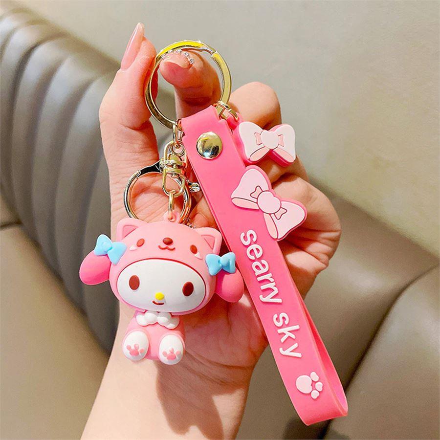 Sanrio - Kuromi My Melody Silikon Anahtarlık