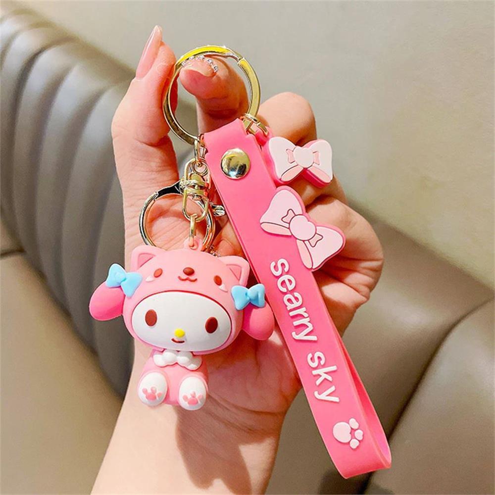 Sanrio - Kuromi My Melody Silikon Anahtarlık