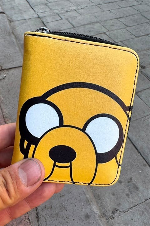 Sarı Adventure Time Jack Face Collage Unisex Cüzdan