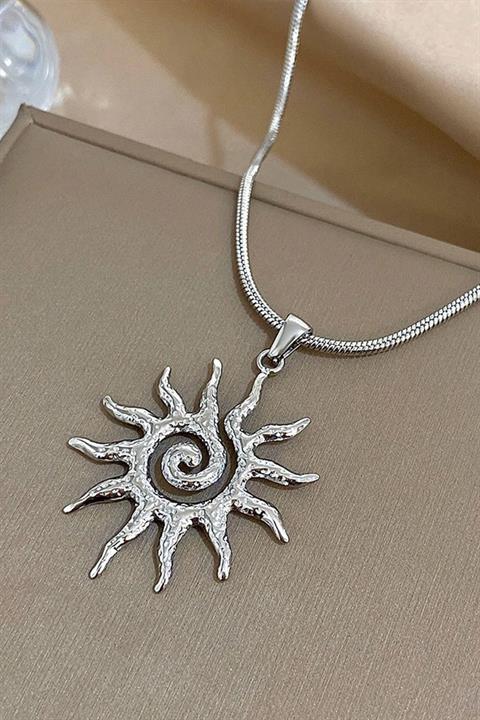 Silver Sun Sarmal Kolye