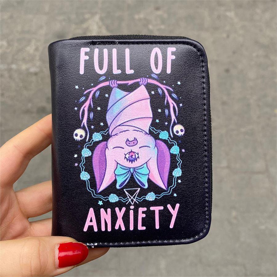 Siyah Full Of Anxiety Kısa Cüzdan