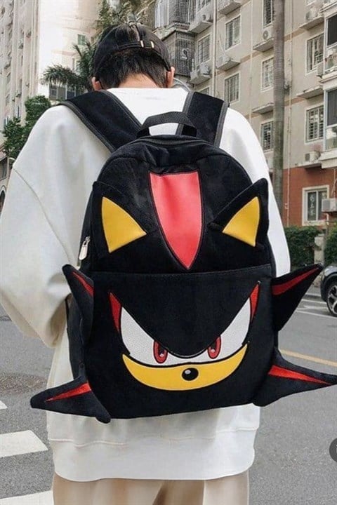 Siyah Shadow Sonic Unisex Sırt Çantası
