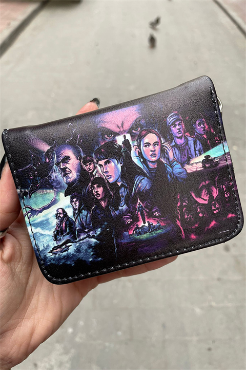 Stranger Things Vintage Art Kısa Cüzdan